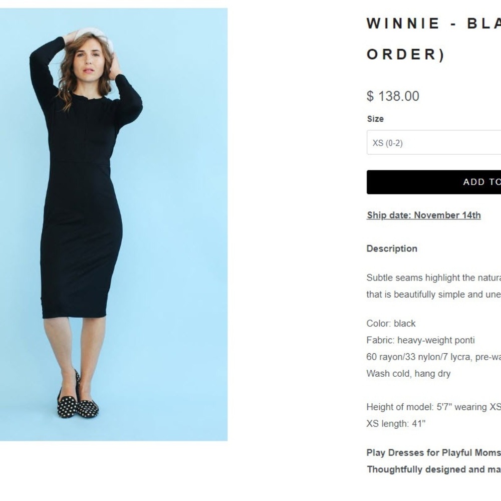 Sonnet James Winnie Dress - NWT